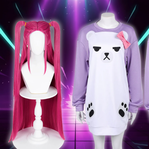 Costume de Cosplay Mira Huntrix : Sweat et Perruque — vue alternative