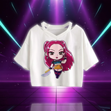 Crop T-shirt Animé KPop Demon Hunters Huntrix — vue 4