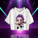 Crop T-shirt Animé KPop Demon Hunters Huntrix — vue 3