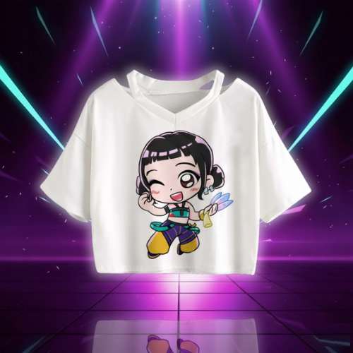 Crop T-shirt Animé KPop Demon Hunters Huntrix — vue alternative