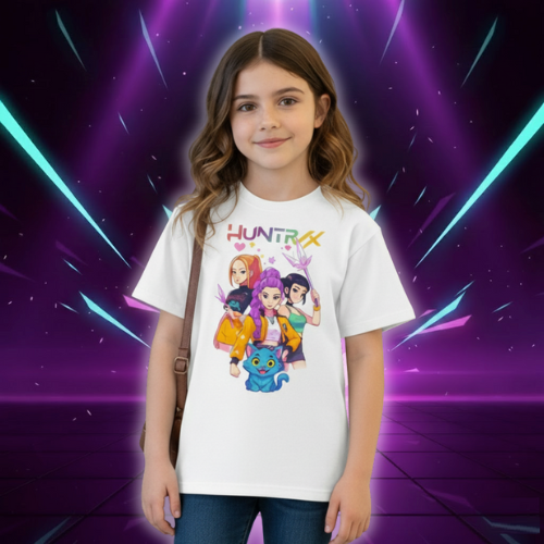 T-shirt Blanc KPop Demon Hunters Huntrix Enfant — vue alternative