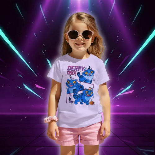 T-shirt Enfant Derpy Tiger KPop Demon Hunters — vue alternative